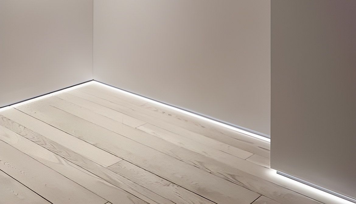 Plinta ascunsă cu iluminare LED - o nouă tendință în designul interior modern