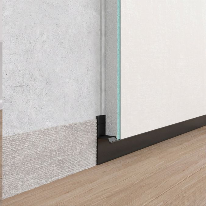 Listwa przypodłogowa do montażu ukrytego 19 mm czarny