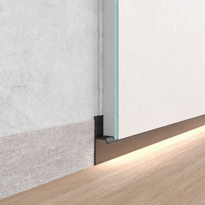 Listwa przypodłogowa do montażu ukrytego 19 mm czarny