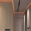 Profilé d'espacement LED pour plafonds en plaques de plâtre 16x22 mm noir