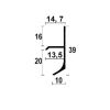 Plinthe cachée 20 mm sans revêtement Plinthe cachée 20 mm sans revêtement