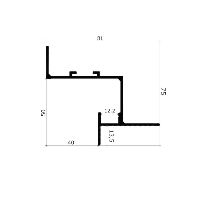 Profilé d'espacement LED pour plafonds en plaques de plâtre 16x22 mm blanc