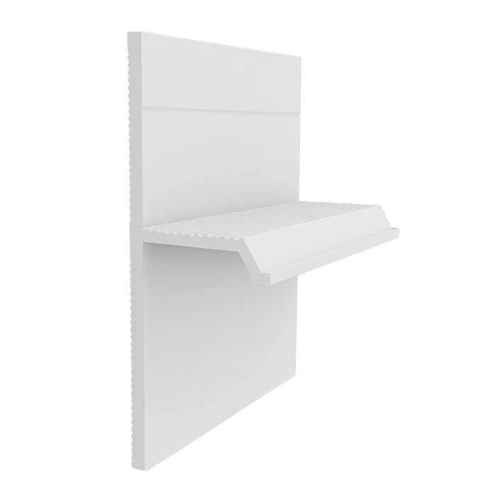 Profil końcowy cieniowy 20 mm z kanałem LED biały