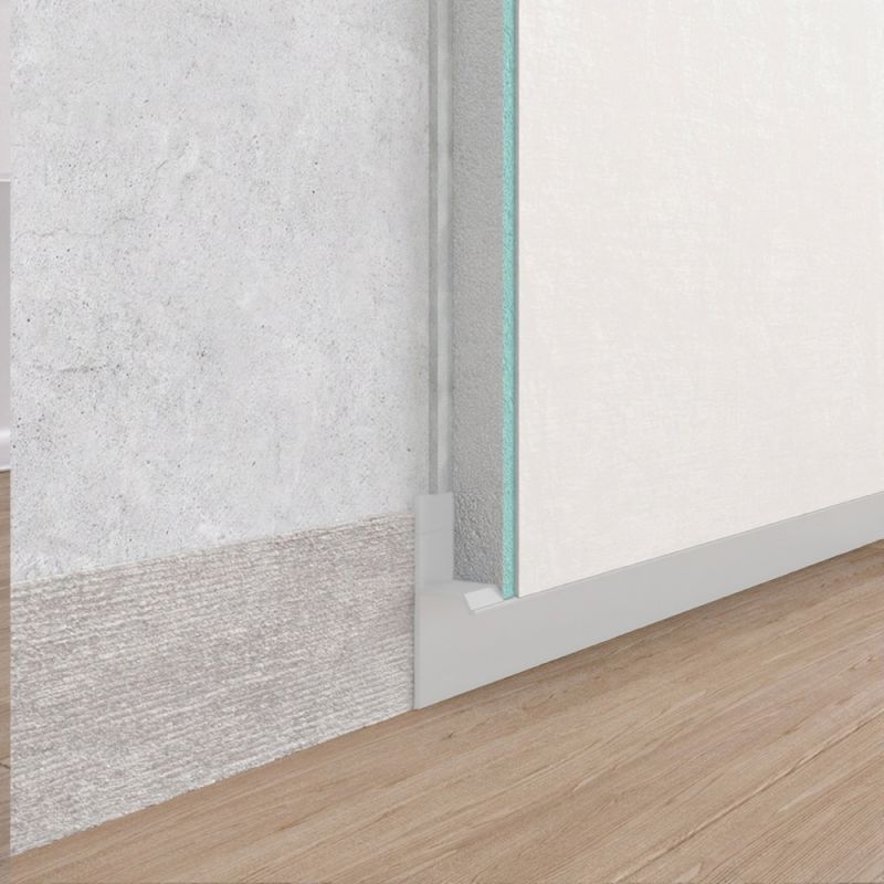 Plinthe encastrée 19 mm blanche