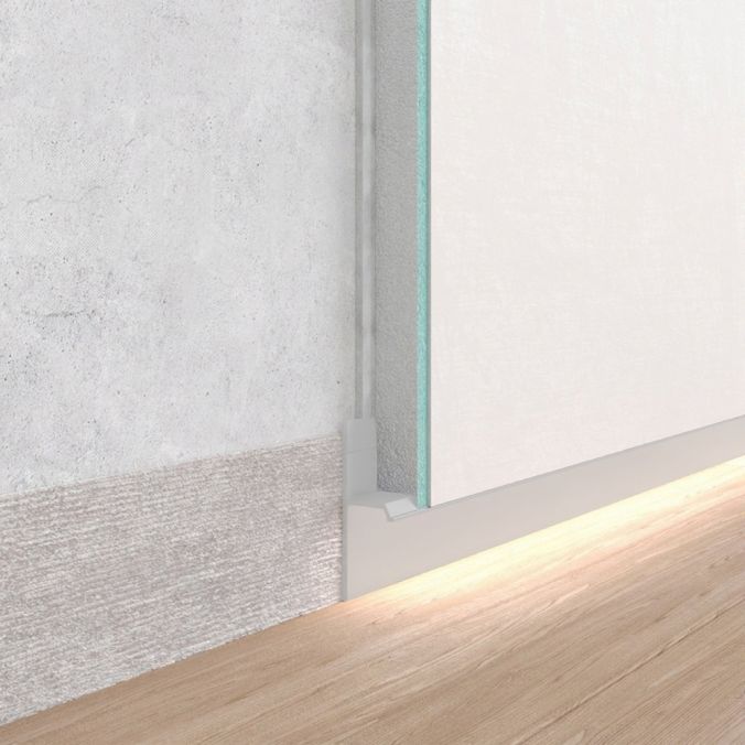 Listwa przypodłogowa do montażu ukrytego 19 mm biały